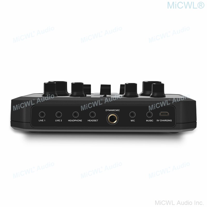 MiCWL Bluetooth scheda Audio digitale Mixer Audio per Laptop telefono cellulare rete PC microfono Live registrazione batteria integrata