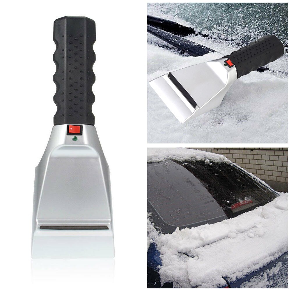 12V Car Electric Heated Snow Scraper Ice Scraper Auto Windshield Melter Shovel Ice Scoop For Car Windscreen Snow Scraper Tool