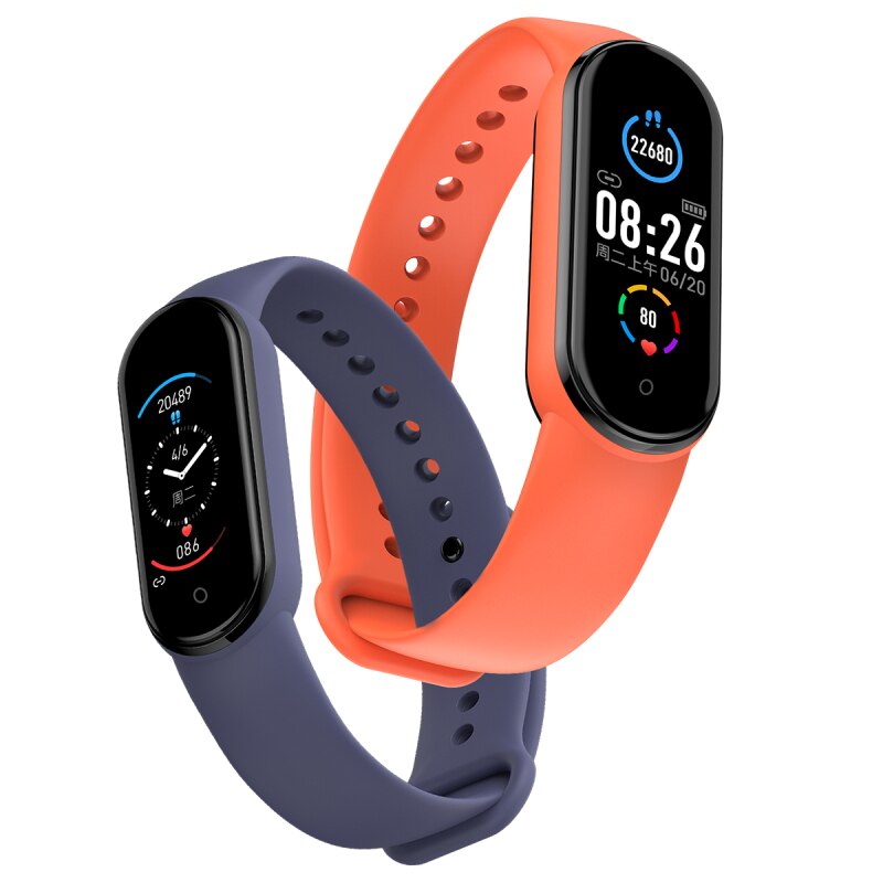 M5 pulseira inteligente smartwatch freqüência cardíaca pressão arterial monitoramento de oxigênio no sangue exercício passo contador respiração fitness rastreador