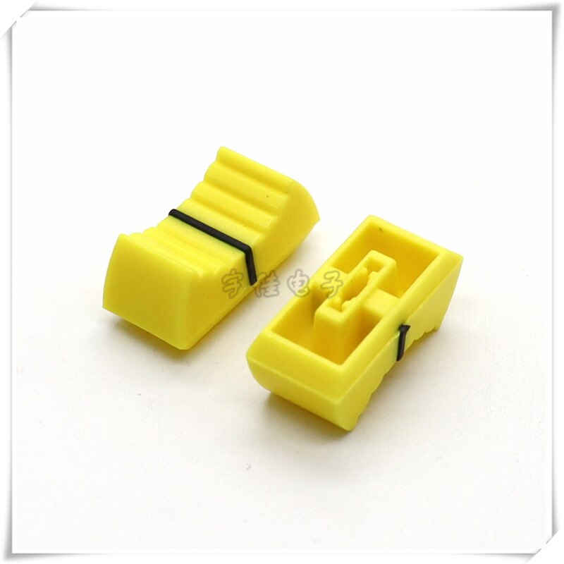 10 Piece 24*11.5*11MM straight slide potentiometer mixer push rod plastic cap console volume hat inner hole 4MM: YELLOW