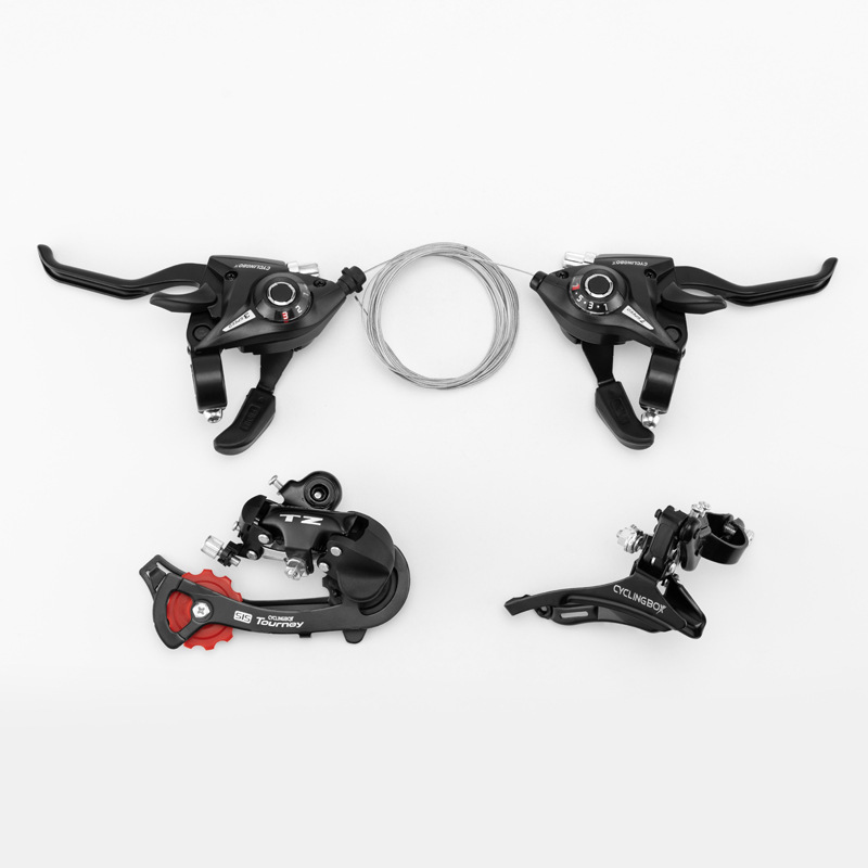 21 Speed Shift Lever Shifter Right Left Bicycle Derailleur MTB Mountain Hybrid Bike Bicycle Parts Transmission Trigger Set: Four-piece suit