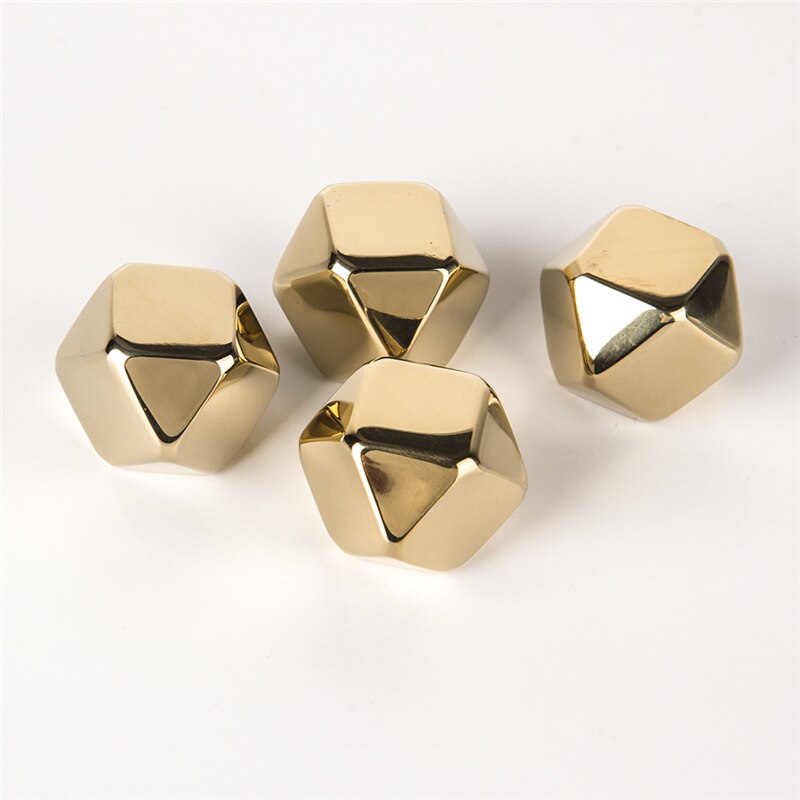stainless steel Reusable Golden Whiskey Stones Chilling Rocks whisky cooler whiskey ice bucket champagne beer cooler Ice Cubes
