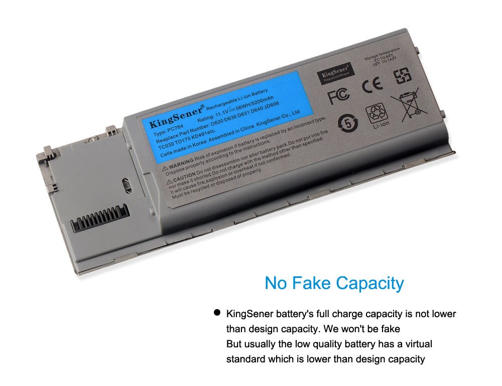 KingSener Korea Cell Battery For Dell Latitude D620 D630 D631 JD775 JY366 KD489 KD491 KD492 KD494 KD495 NT379 PC764 PC765