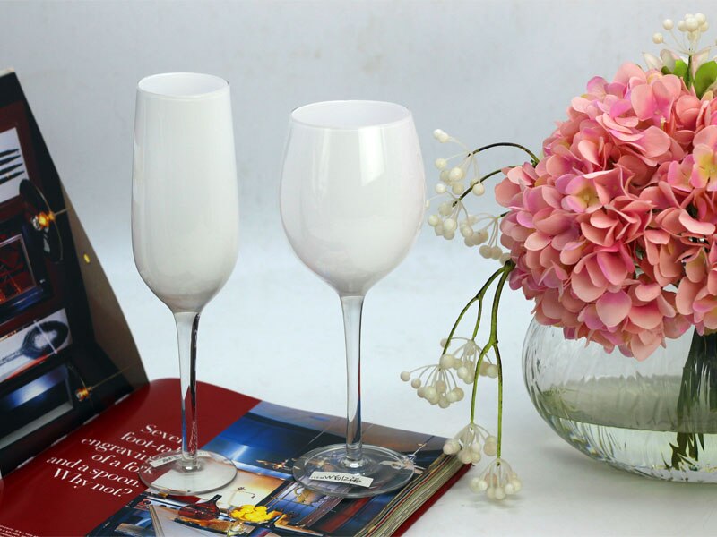 white Champagne Glass Flutes Perfect for Wedding 1pieces Luxury Crystal Toasting Flutes and Wine Glasses