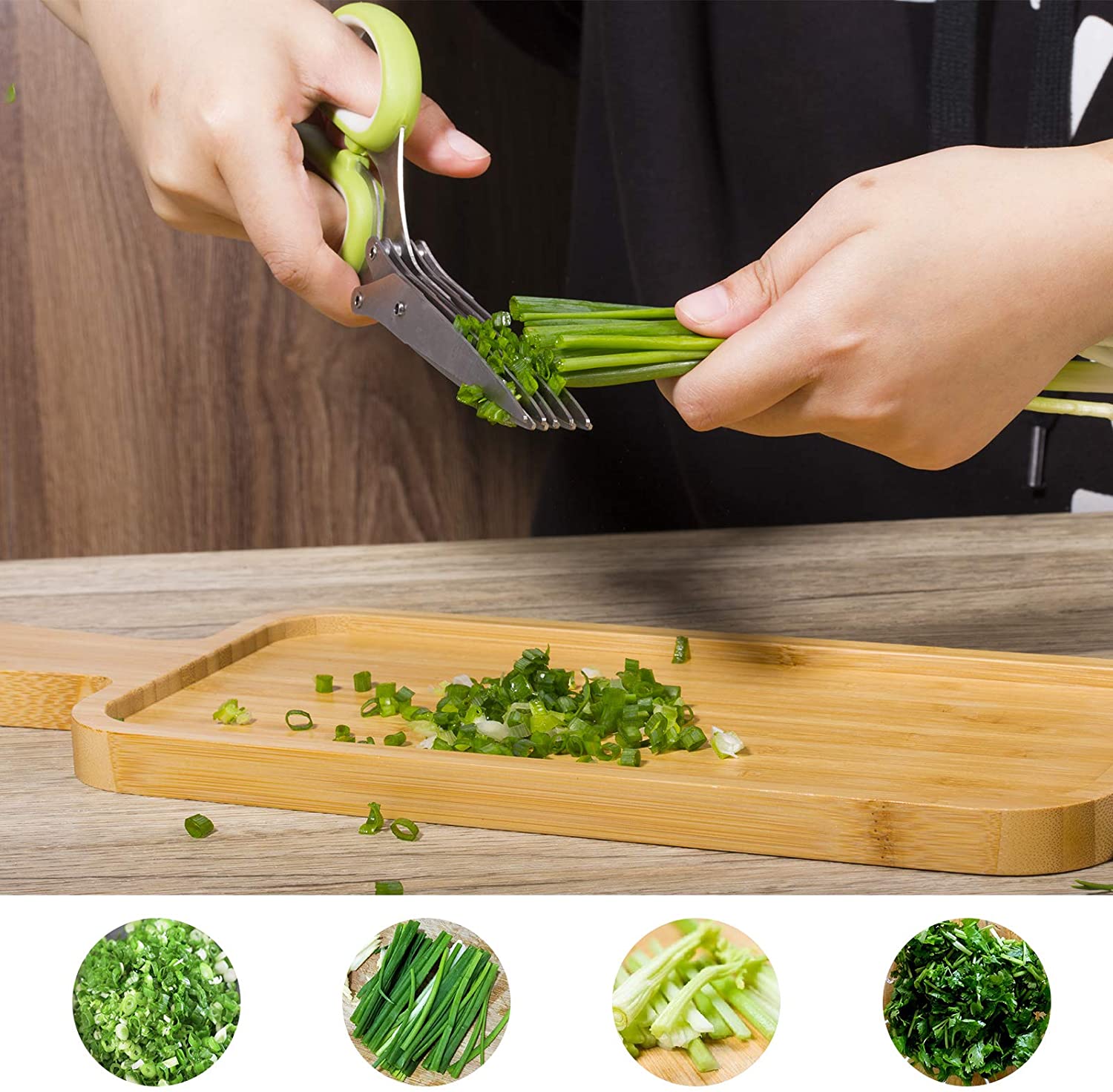Cutter Tools for Kitchen 12.5CM Kitchen Multi-Layers Scissor Shredded Nori Chopped Scallion Herb Seaweed Spice Cutting Knife