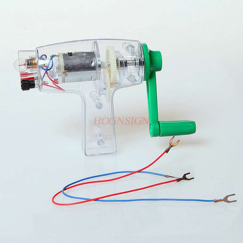 Hånddrevet generator model fysik elektromagnetisk undervisningsinstrument grundskole naturvidenskab magt type