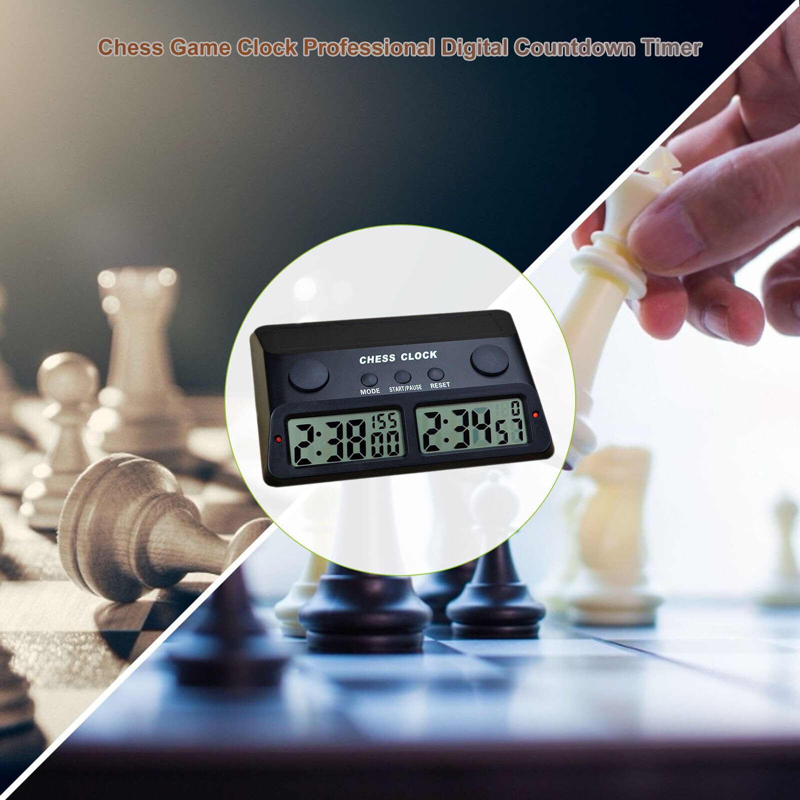 Three-in-one Chess Clock Game Punctual Analog Chess Clock Timer Ringing Accessories Educational Toys