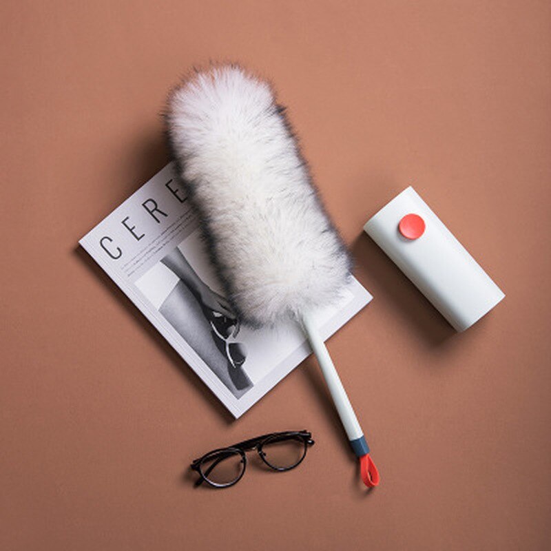 Plumero de plumas para limpieza del hogar, plumero no es fácil de perder el pelo, limpieza de lana, barrido de polvo, limpieza de cenizas, salud Zen