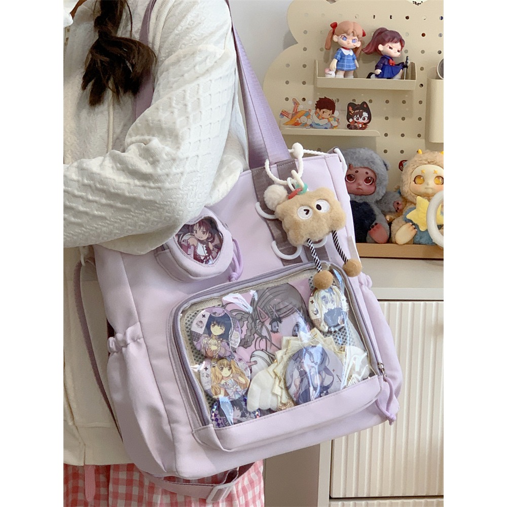 Y2k Ulzzang Ita Tas Origineel Leuke Jk Uniform Meisjes Preppy Stijl Schoudertas Liefde Badge Etalage Itabag
