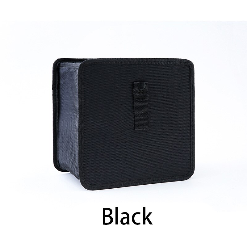 Auto Prullenbak Draagbare Drive Bin Opknoping Prullenbak achterbank opbergtas Waterdichte Vuilnisbak organizer box: Black