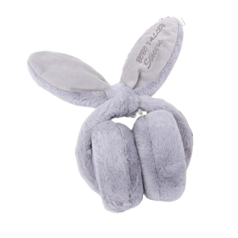 Oreilles de lapin en peluche pliables pour femmes, protège-oreilles tendance populaire, résistant au froid et , automne et hiver