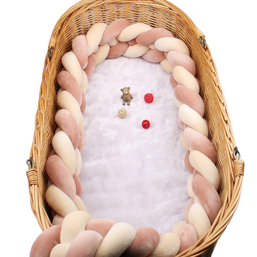 2022 Color Baby Braided Crib Bumper 4 Knotted