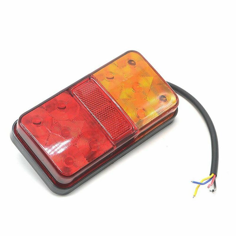 2pcs 12V Rear Stop 10 LED Lights Tail Brake Indicator Truck Van Lamp Trailer Waterproof Light Car Lamps Accessories
