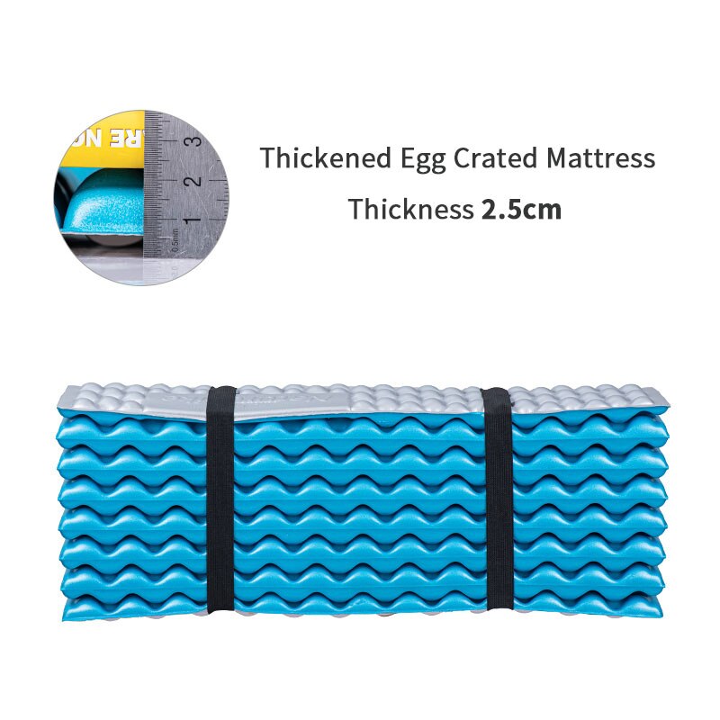 Naturehike 2.5cm tykk aluminiumsmembran sammenleggbar camping fuktsikker pute egg laget ixpe skummadrass
