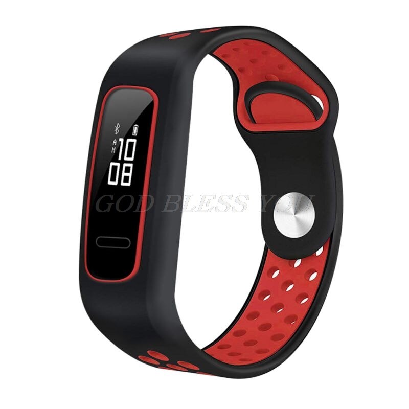 Zachte Siliconen Twee-Kleur Band Polsband Armband Vervanging Voor Huawei 3e/Huawei Honor 4 Running/huawei AW70 Smart Horloge: B