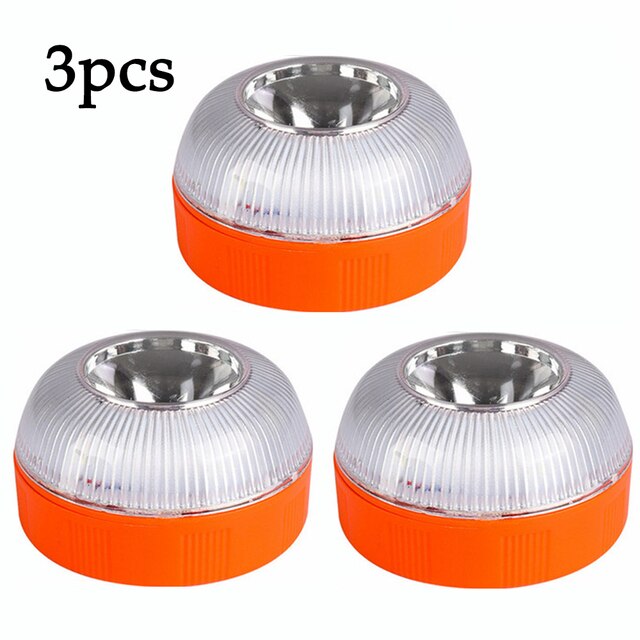Wiederaufladbare LED Auto Notfall Licht V16 Taschenlampe Magnetische Induktion Strobe Licht Straße Unfall Lampe Leuchtfeuer Sicherheit Zubehör: 3 Stck USB gebührenpflichtig
