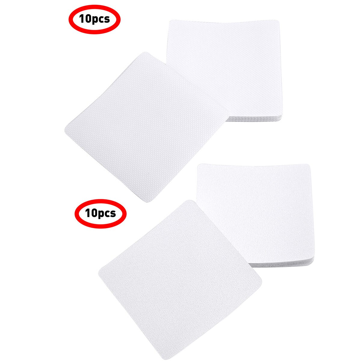 10 Non Slip Safety Shower Treads DIY Square Clear Textured Bath Stickers Adhesive Antislip Decals for Bathtubs Stairs and Floors