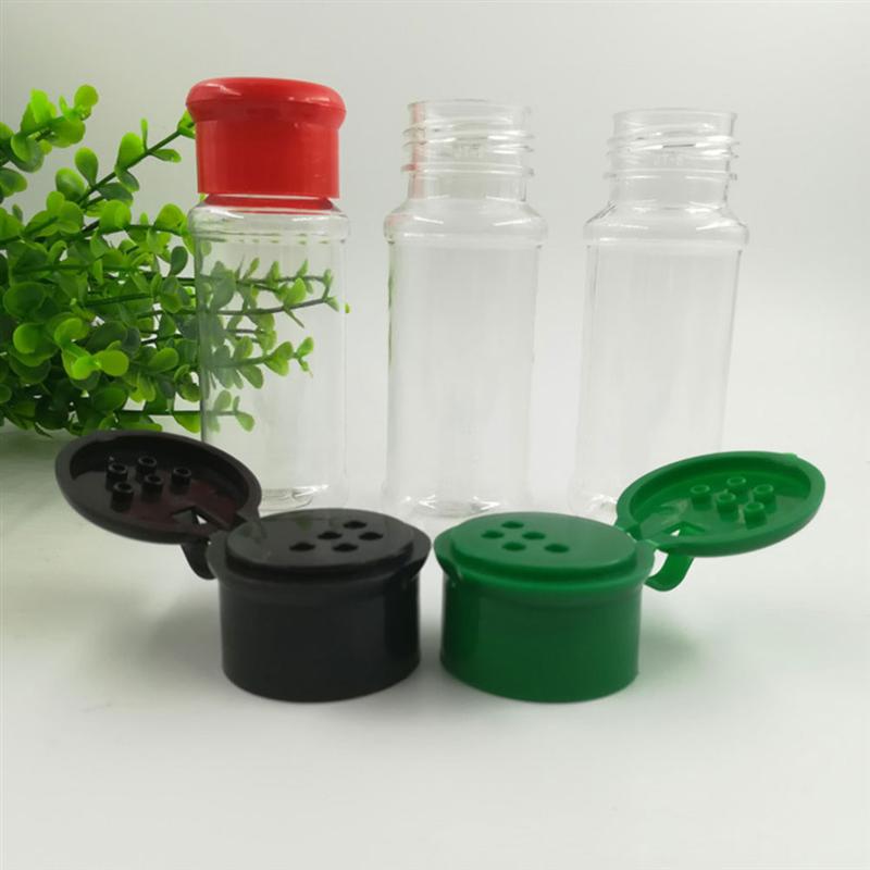 10/12/24pcs Plastic Spice Pot Seasoning Bottles Pepper Shakers Salt Jar Condiment Can Cruet Seasoning Storage Box for Barbecue