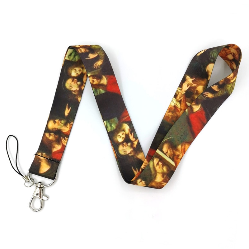 Cordón para el último teléfono de la Cena de Leonardo Da inci para llavero, Tarjeta para cadenas, soporte para insignia, correa para el cuello, cordón para llavero, cinta para colgar