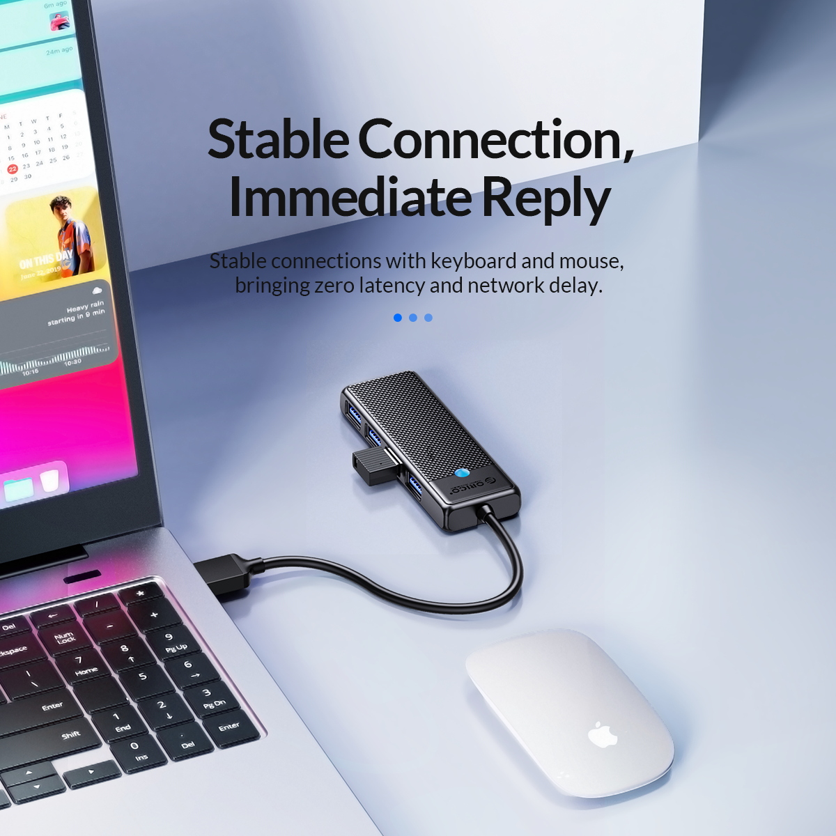 ORICO Concentrador tipo C concentrador USB 3.0 divisor de 4 puertos adaptador de concentrador USB base de expansión adaptador OTG ultrafino para PC accesorios de computadora