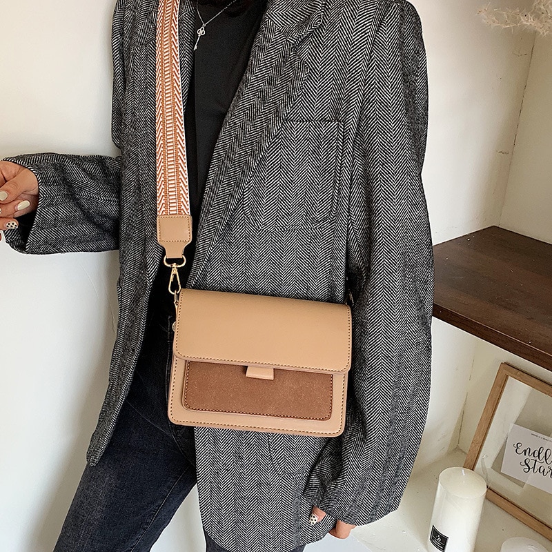 Women Shoulder Bag PU Leather Female Brand Totes Female Khaki Crossbody Bag For Women Handbag