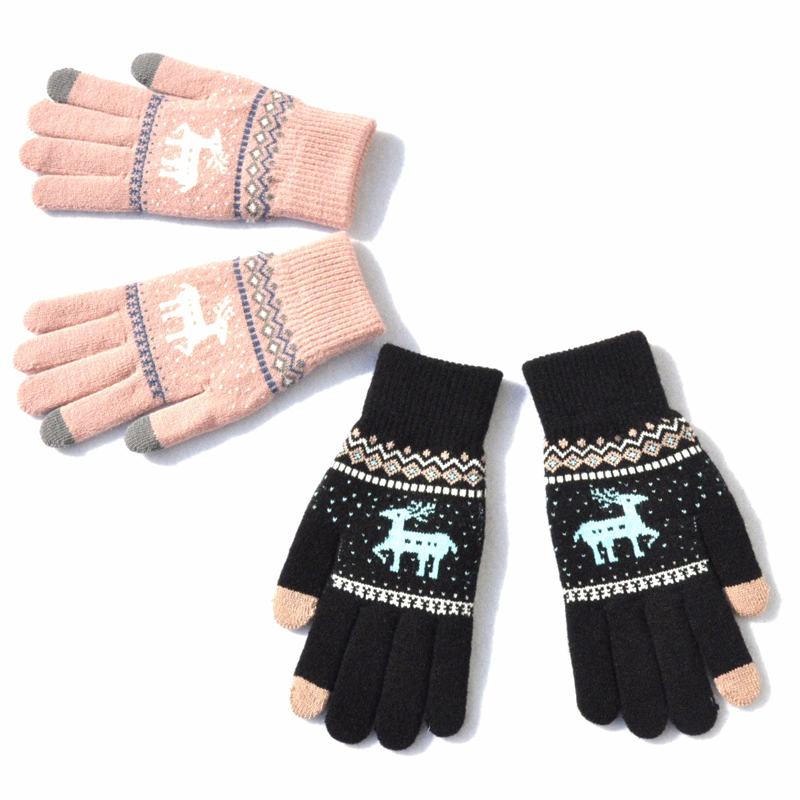 Wecute Winter Warm Handschoenen Over 12 Jaar Kind Tiener Kerst Handschoenen Festival Persoonlijkheid Elanden Voegen Fluwelen Warm Te Houden