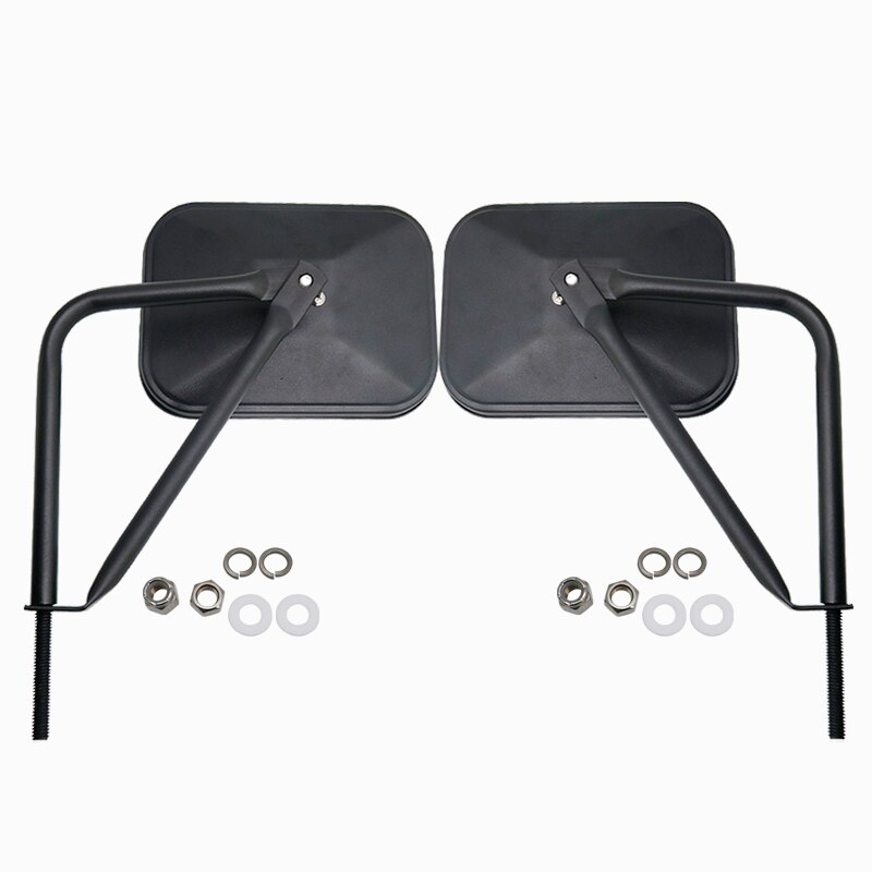 for Jeep Wrangler JK JKU JL JLU LJ TJ CJ-5 CJ-7 CJ-8 CJ-10 Rearview Mirror Off-Door Side-View Hinge Mirrors Doorless Rectangular: Default Title