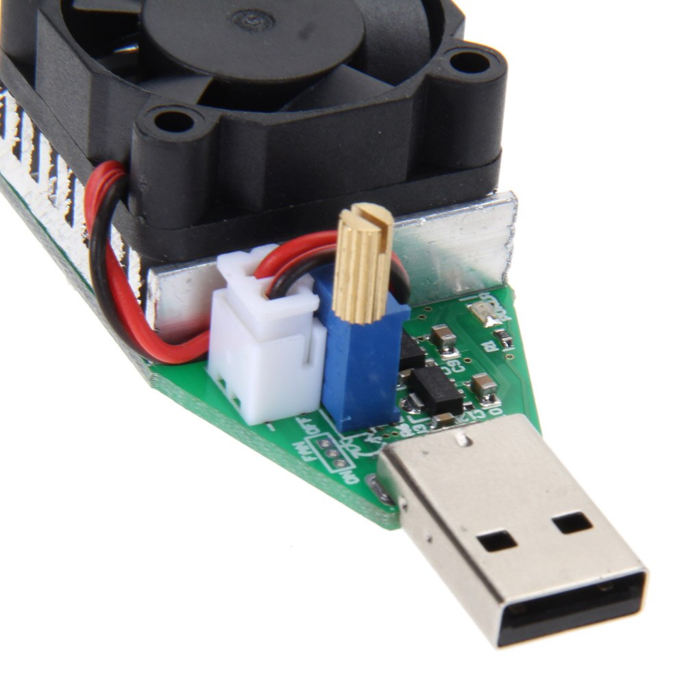 15W RD Industrial Grade Electronic Load Resistor USB Interface Discharge Battery Capacity Test Meter with Fan