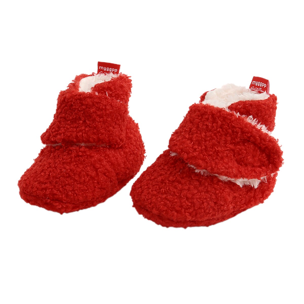 0-18m baby mysiga fleece tossor unisex spädbarn tofflor spjälsäng skor halkfri botten pojkar flickor: F / 13-18 månader
