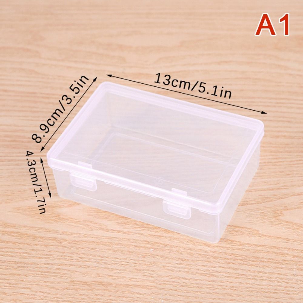 Multi-purpose Storage Box Rectangular Shape Plastic Storage Case with Lid Clear Small Thing Container Storing Jewelry Headband