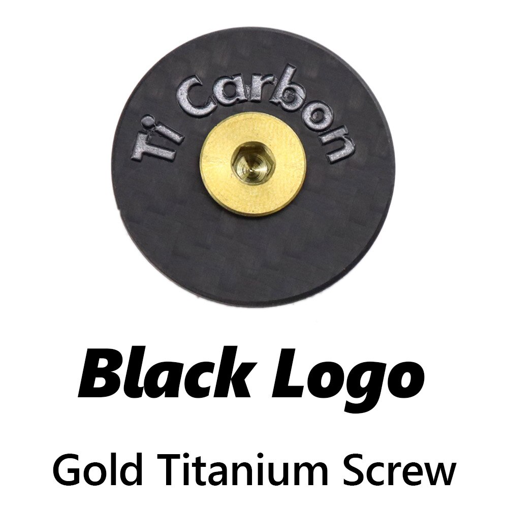 7g Carbon Bicycle Stem Headset Top Cap with Titanium Screw Headset Cover bike stem cover: Black Gold Ti