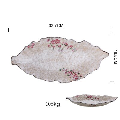 Japanska zakka stil keramiska servis tallrikar små rosa blommor tryckt under glaserade kinesiska porslin middag tallrik porslin: A