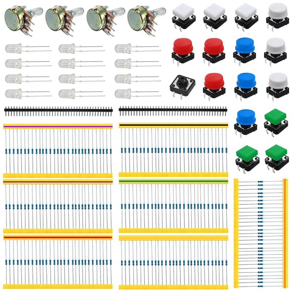 GM Parts Package/DIY Starter Kit / Component Package Kit A1 for Arduino UNO Mega2560 W/Resistor+Botton+Adjustable Potentiometer