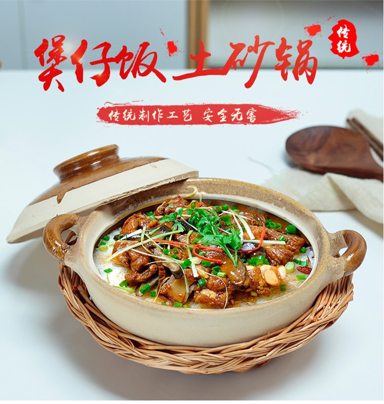 Kinesisk stil traditionel gammeldags jordmadlavning gryderet hong kong guangdong suppe ris grød gryde ler grydegryde
