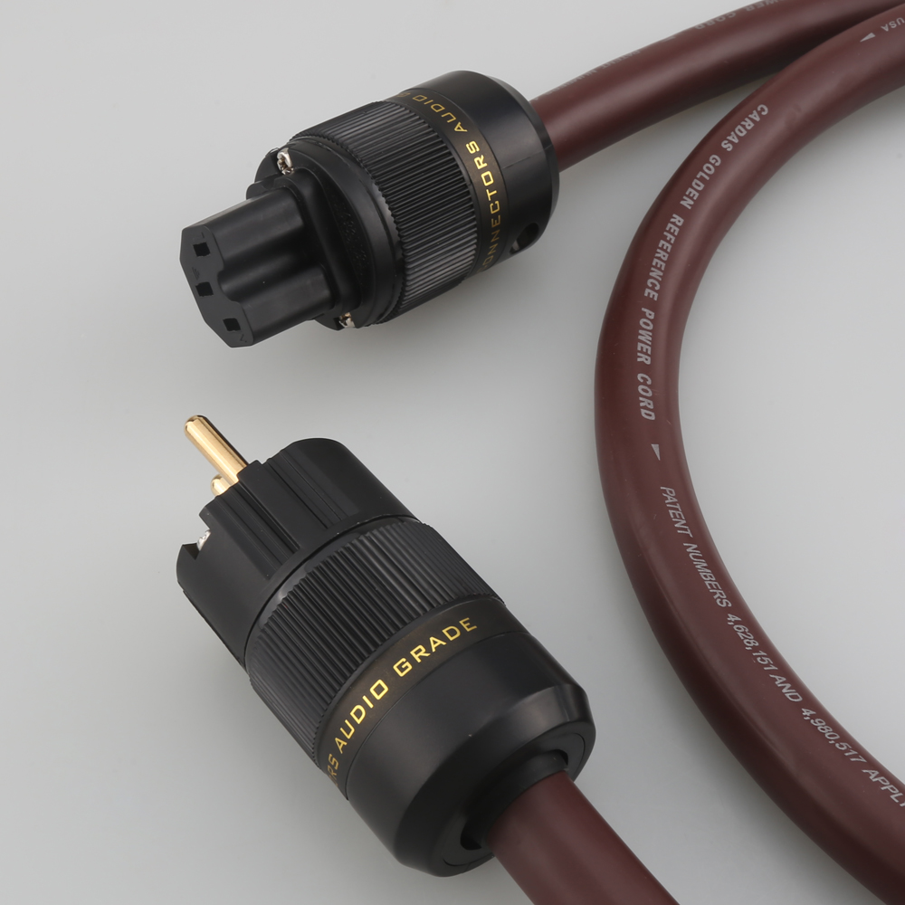 CARDAS 5C Golden Reference Kabel zasilający audio HiFi z pozłacaną wersją US/EU Schuko Power