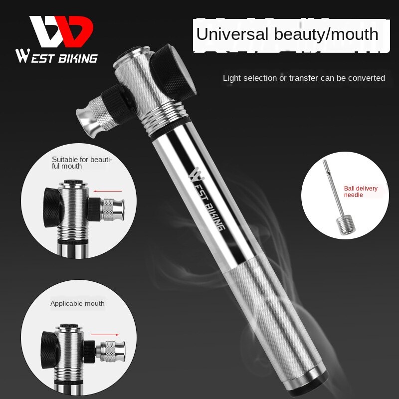 Westbiking 300psi Mini Bicycle Pump Aluminum Alloy Cycling Hand Air Pump Ball Tire Inflator MTB Mountain Road Bike Pump