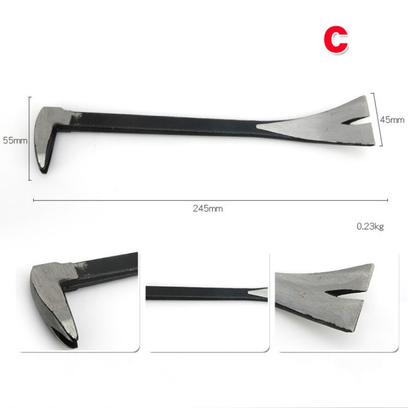 Barre-pied plate pour extraire les ongles, 3 tailles