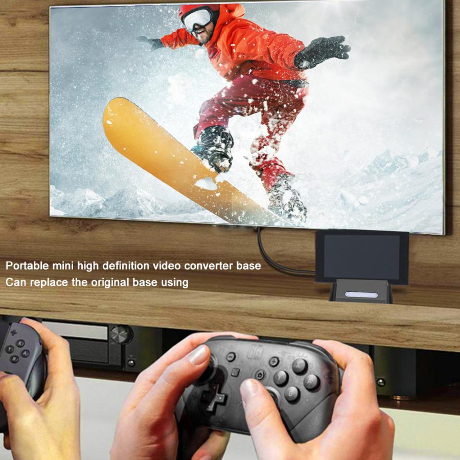 ABS Portable Games Charging Dock High Definition Conversion Charger Base for Switch to TV video converter base