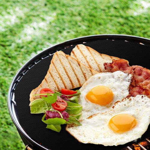 2Pcs BBQ Grill Mat Teflon Reusable Sheet Resistant Non-Stick Barbecue Bake Meat Tools