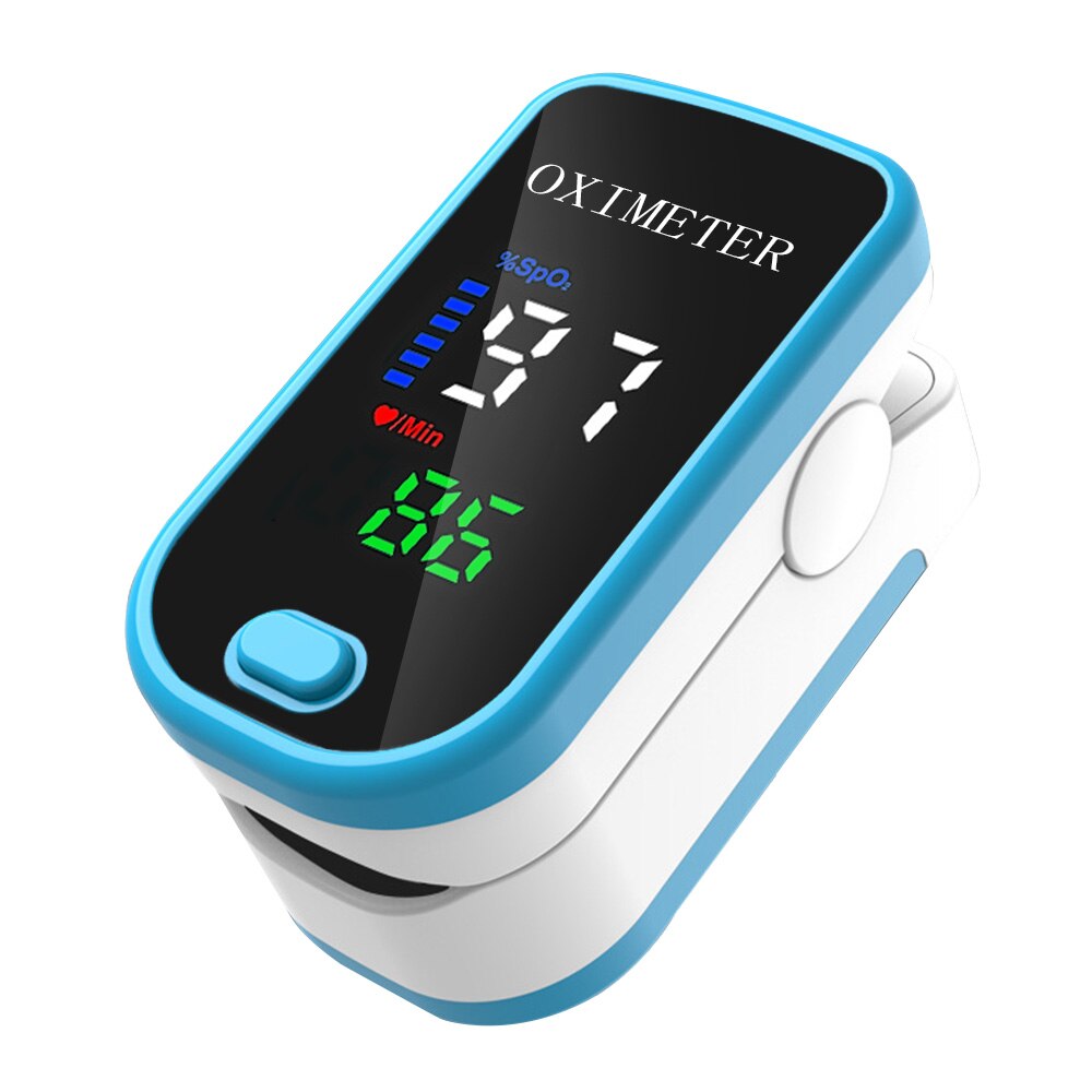 Bærbar blod oxygen monitor finger puls oximeter iltmætning monitor hurtigt inden for 24 timer (uden batteri): Sølv