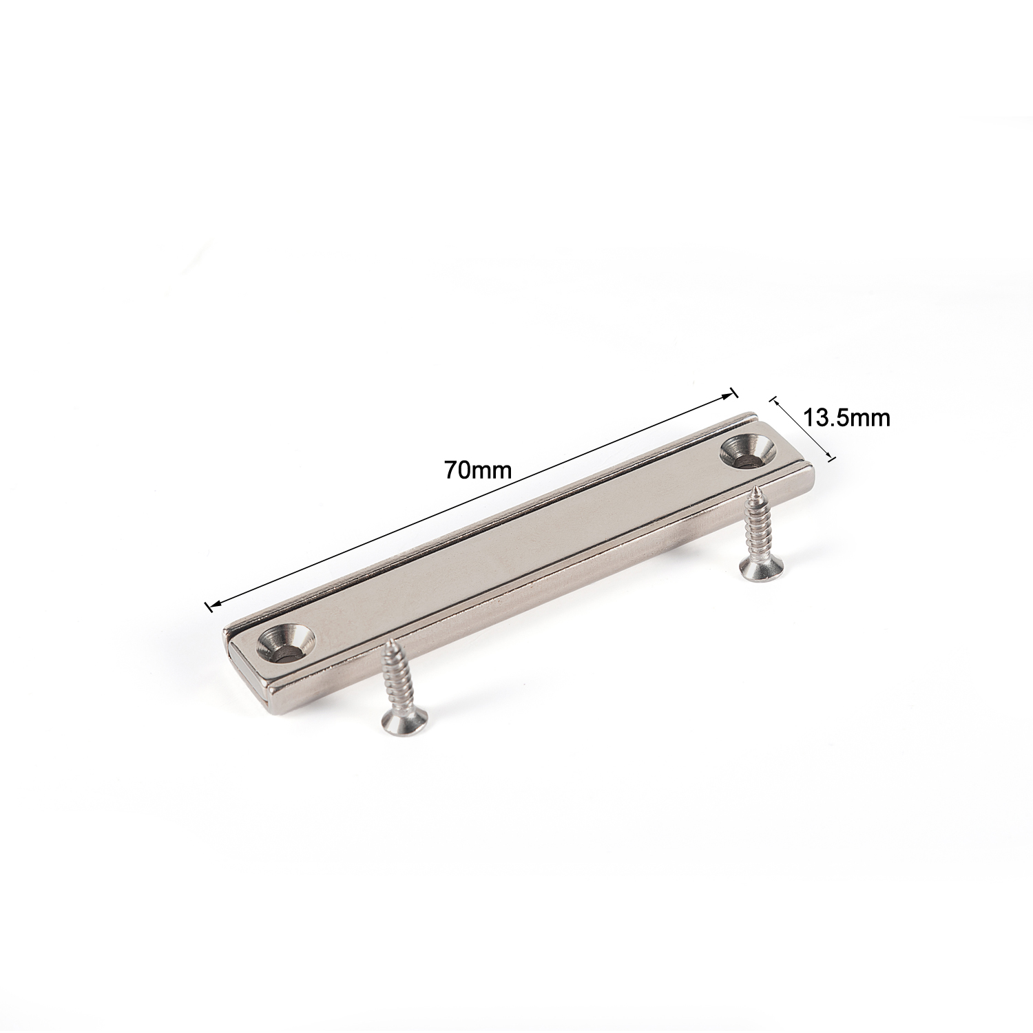 L40-L120mm Strong Magnet Magnetic Holder Square Rectangle Pot Magnets with Screws for DIY Projects, Science & Office Fridge: Silver
