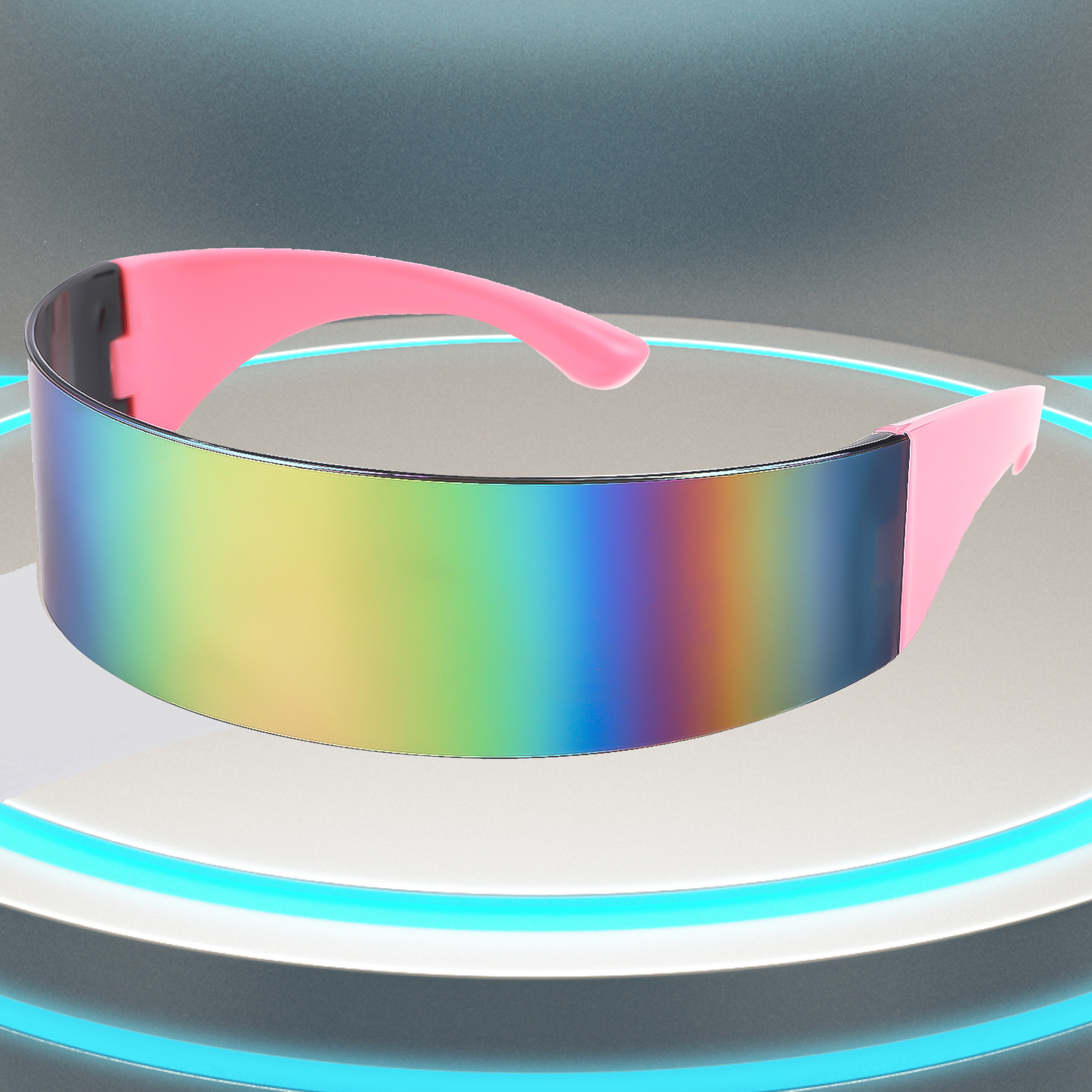 Y2K Sunglasses Future Technology Glasses: Red