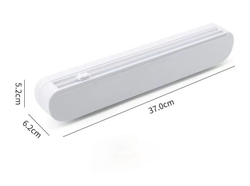 Vaststelling Eten Wrap Dispenser Cutter Punch-Gratis Folie Vershoudfolie Wrap Dispenser Plastic Sharp Cutter Opslag Houder Keuken Tool