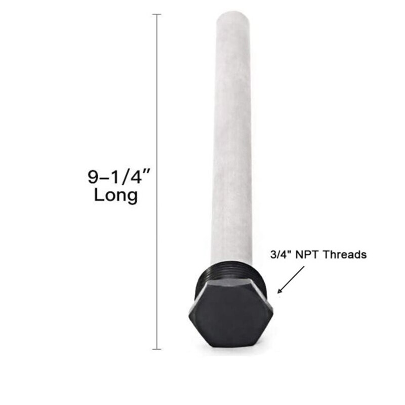 2 Pack Rv Heater Anode Rod Rv Water Tank Anode Rod for Suburban for Morflo - 9.25 &amp; 3/4 inch Thread