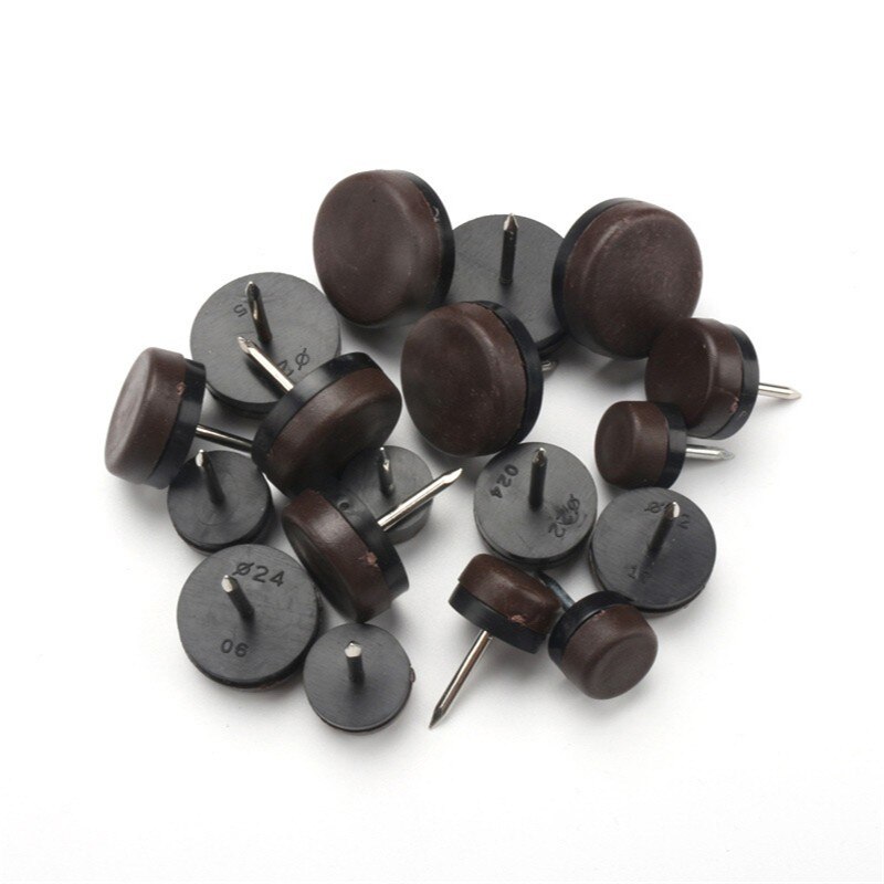 20 Stks/partij 30Mm Meubilair Stille En Antislip Plastic Anker Nail Kast Grond Wit Bruin