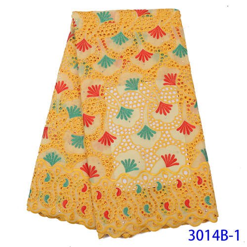 Fransk blonde stof afrikansk stof blonde schweizisk blonde med hulsten farverige  ks3014b: Billede 1