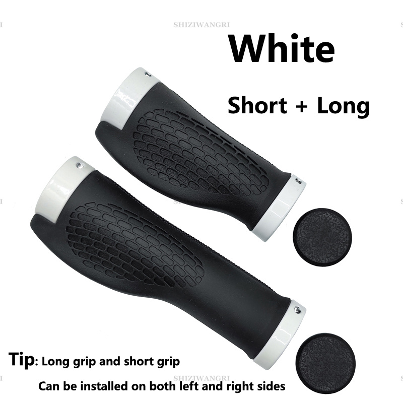 MTB Fahrrad Griffe Lenker Kurze Lange Fahrrad Griffe Anti-Skid Gummi Griff Radfahren Mountainbike Grip Ergonomische: green