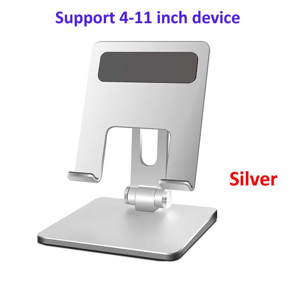 Outmix tablet-ständer, verstellbarer tischständer, faltbare halterung, dockingstation für ipad pro 11, 10.2 air, mini, samsung, xiaomi, huawei: Silber