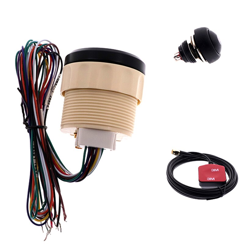 52Mm Digitale Gps Snelheidsmeter Lcd Gauge Kilometerstand Verstelbare Kilometerstand Trip Teller Voor Auto Motorfiets Boot 12V 24V