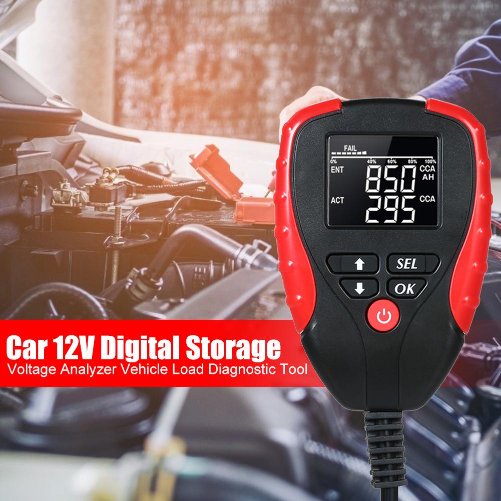 12V Digitale Batteria Auto Tester Digital Automotive AH CCA Tensione di Carico Della Batteria Analyzer Multifunzione Strumento di Diagnostica Mini
